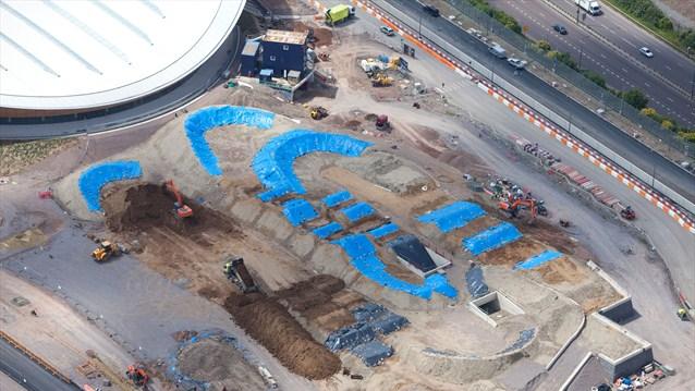 A construção da Pista de BMX começou  na primavera de 2011 / Foto: Londres 2012 